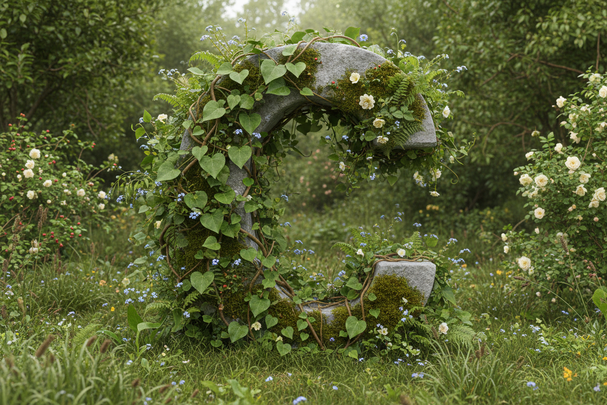 a wild overgrown letter C