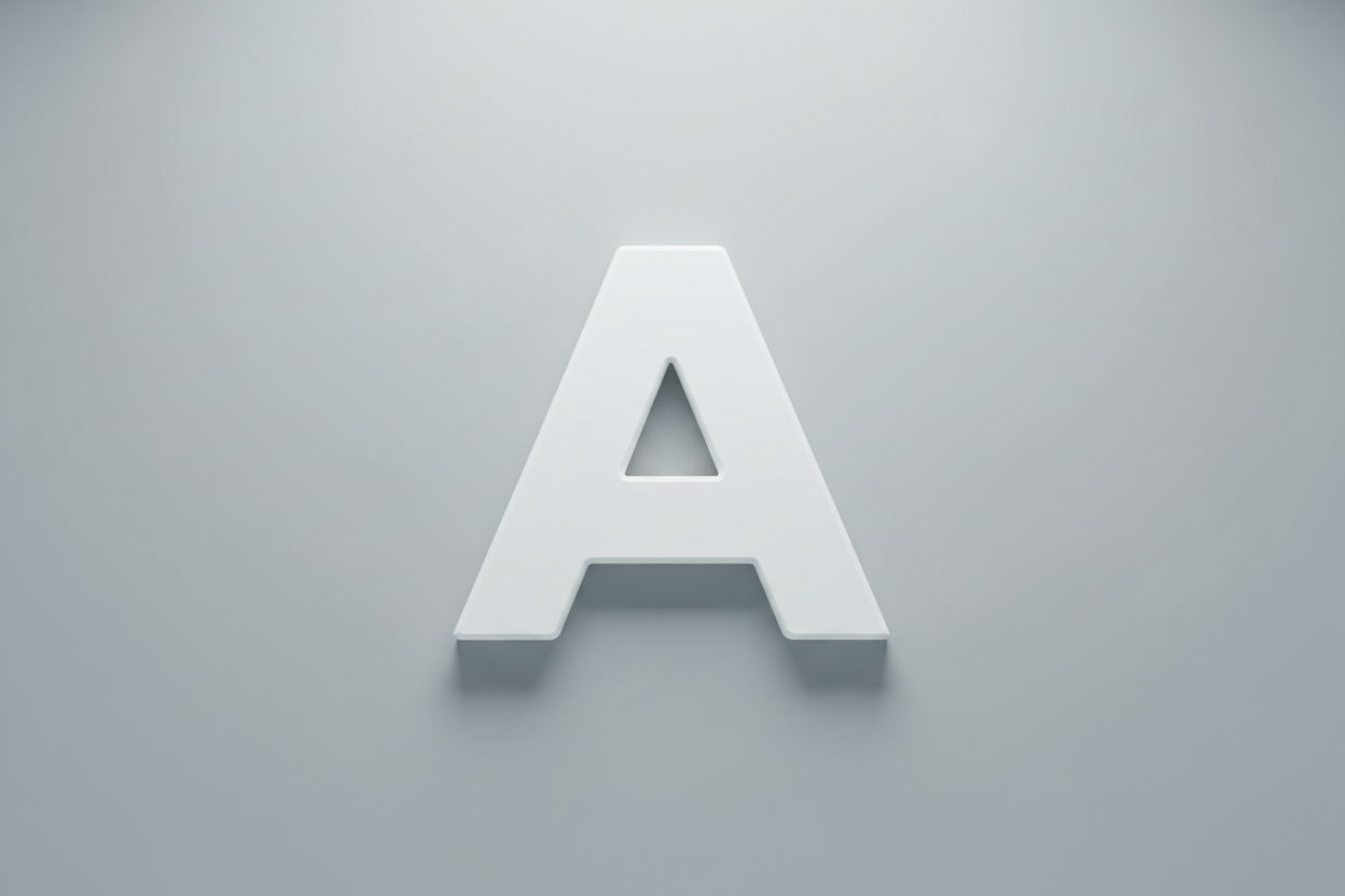 the letter A